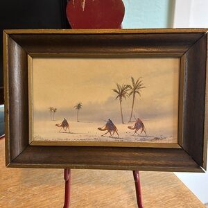 Desert Watercolor Scene Signed D Tilke